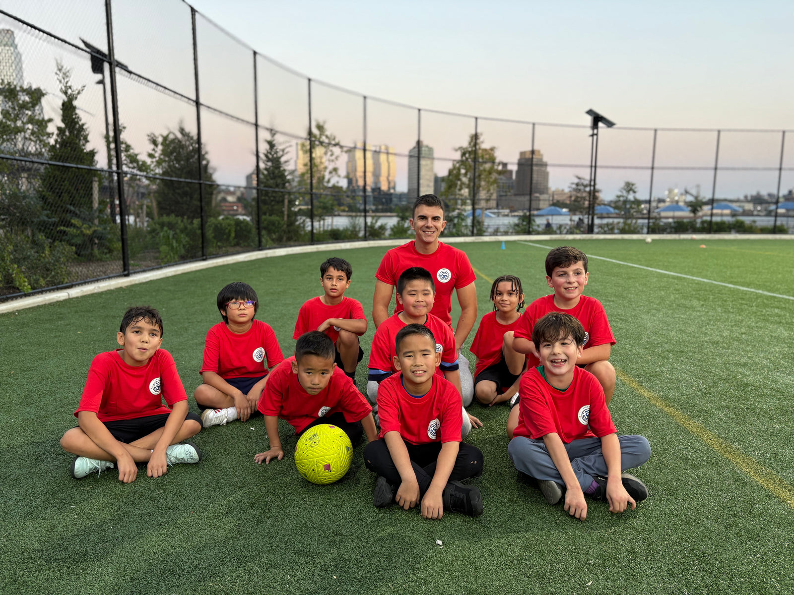 Soccer training at East River Park